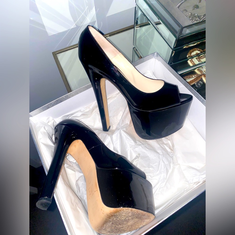 Brian Atwood platform peep toe sandal
